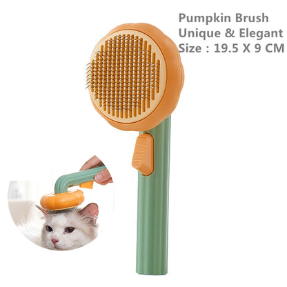 Pumpkin Pet BrushSelf Cleaning Slicker Brush