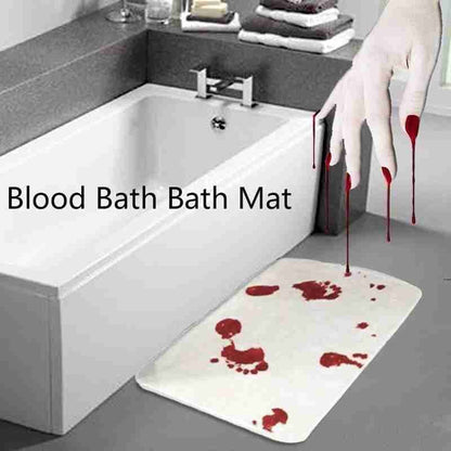 Soft Halloween Style Rug Decoration Blood Footprints Non-slip Mat Bathroom