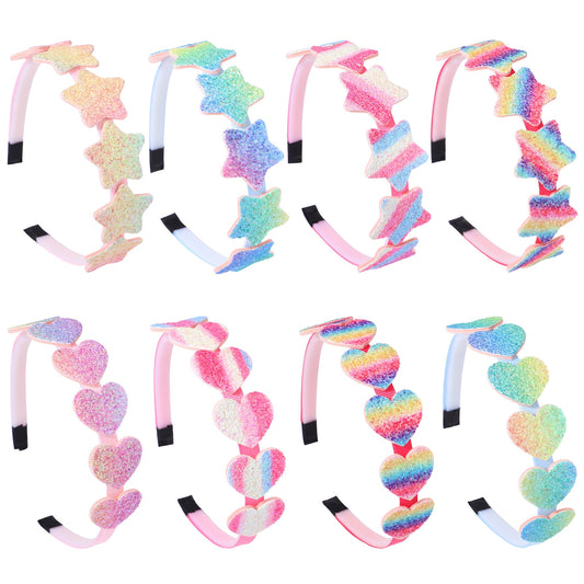 Fashion Girls Glitter Hair Bands Cute Colors Hair Hoop