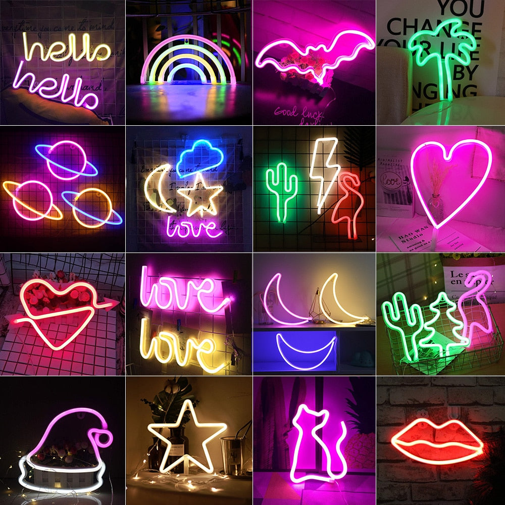 LED Cloud Design Neon Sign Night Light Art Decorative Lights