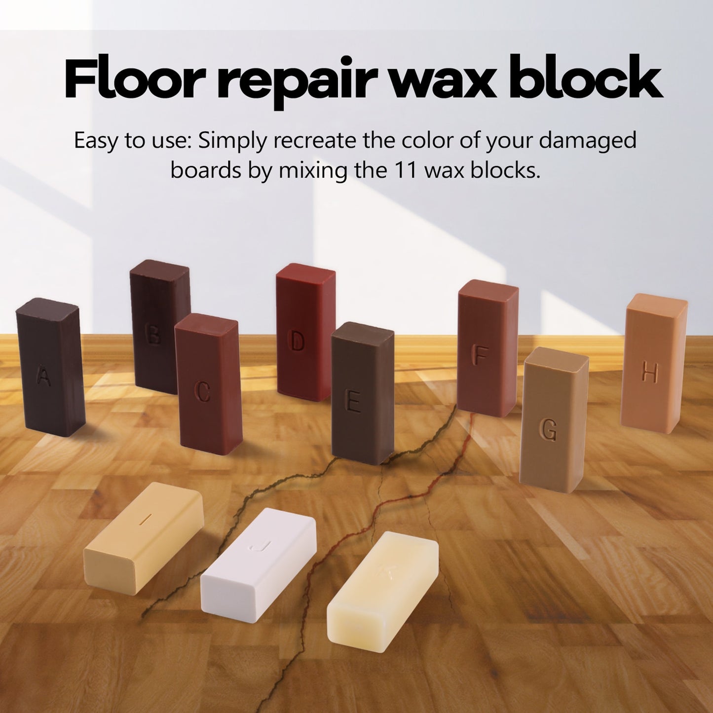 Laminate Repairing Kit Wax System Floor Casing Chips