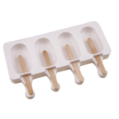4 Cell Big Size Silicone Ice Cream Mold Popsicle Molds