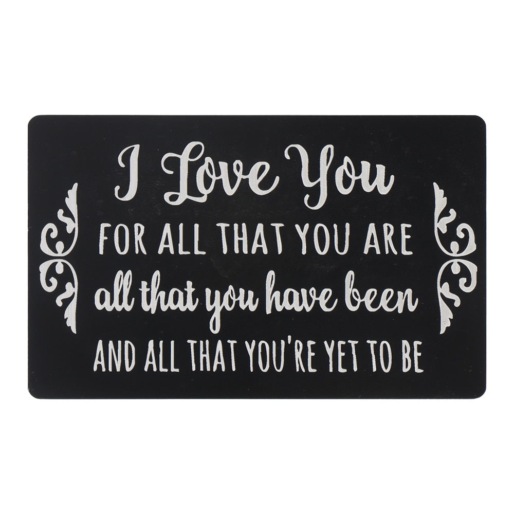 Mini Love Note Boyfriend Gifts Engraved Wallet