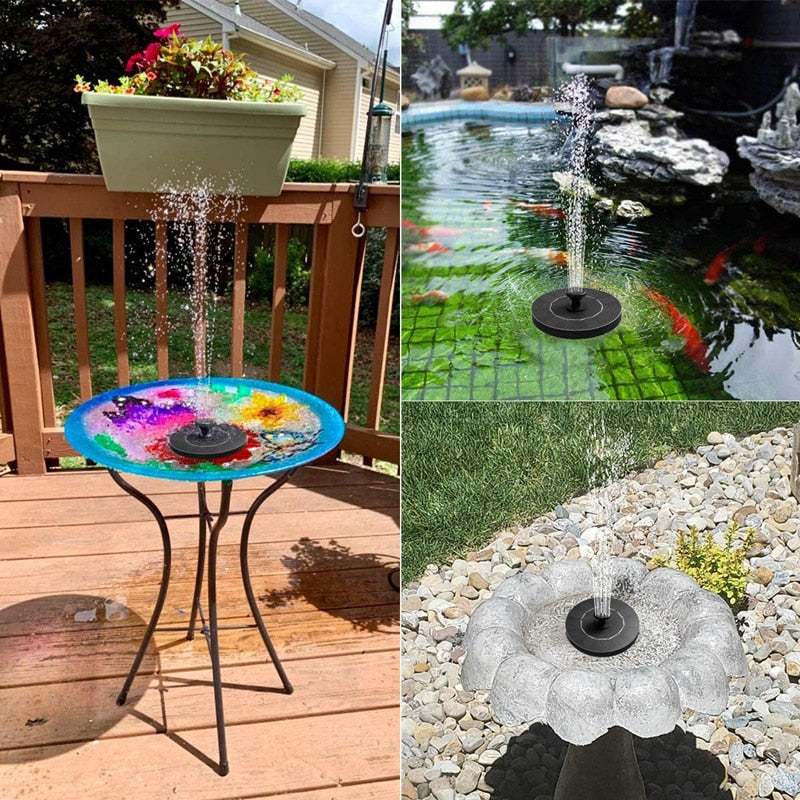 Mini Solar Water Fountain Pool Pond Waterfall Fountain Garden