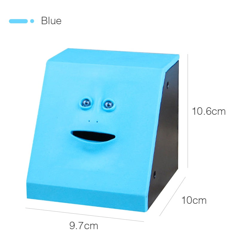 Children Sensor Coin Box Cute Face Bank Money Safe Box