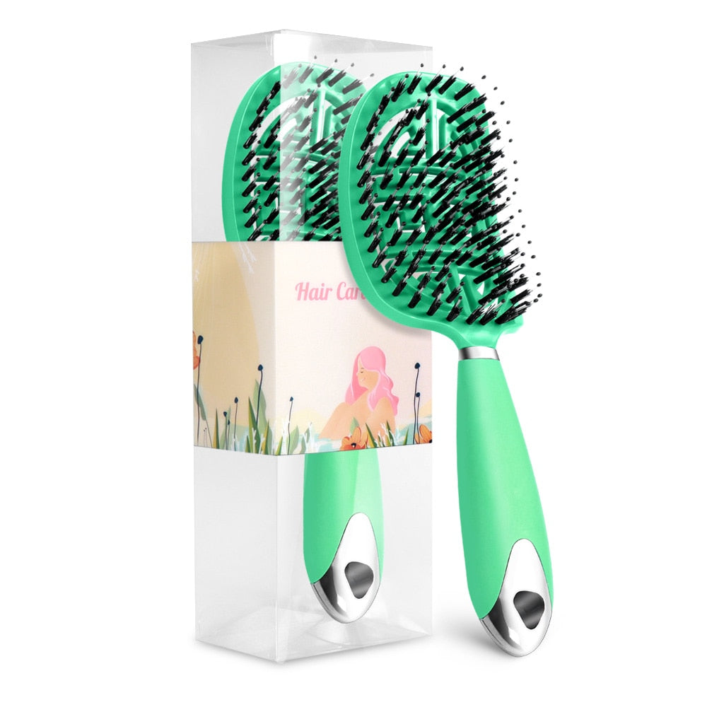 Beauty Hair Scalp Massage Comb Bristle Nylon Hairbrush