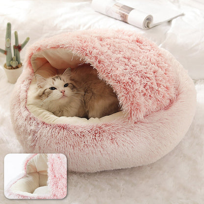 New Style Pet Dog Cat Bed Round Plush Cat Warm Bed House