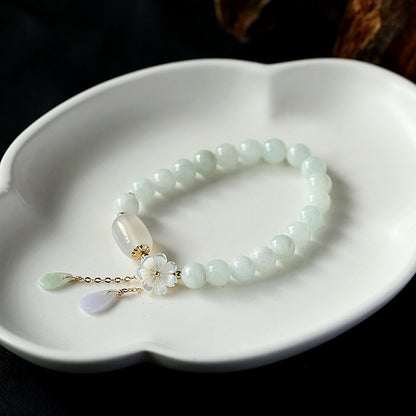 Natural Jade Emerald Agate Beads Bracelet