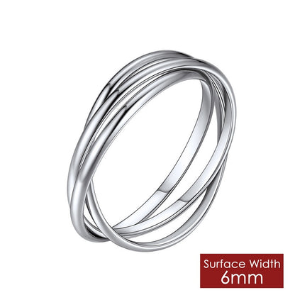 Rotate Freely Spinning Stainless Steel Anxiety Ring