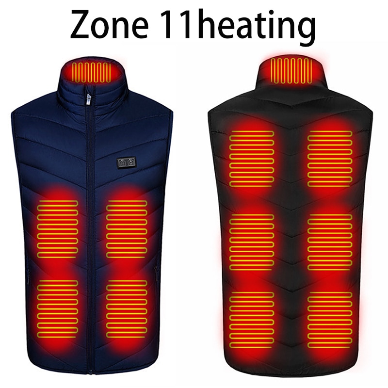 New USB Electric Heated Vest Winter Smart Heating Jackets