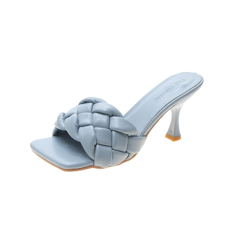 Luxury Slides Women 8cm High Heels Mules Fetish Pumps