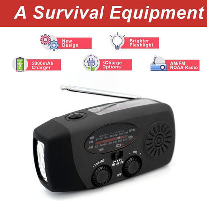 Multifunctional Hand Radio Solar Crank Dynamo