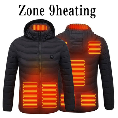 Heated Vest Jacket Washable Usb Charging Hooded