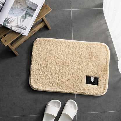 High-hair bathroom toilet door absorbent floor mat
