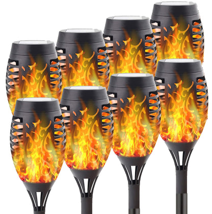 Outdoor Led Solar Lights Flickering Dancing Flame Torch Solar