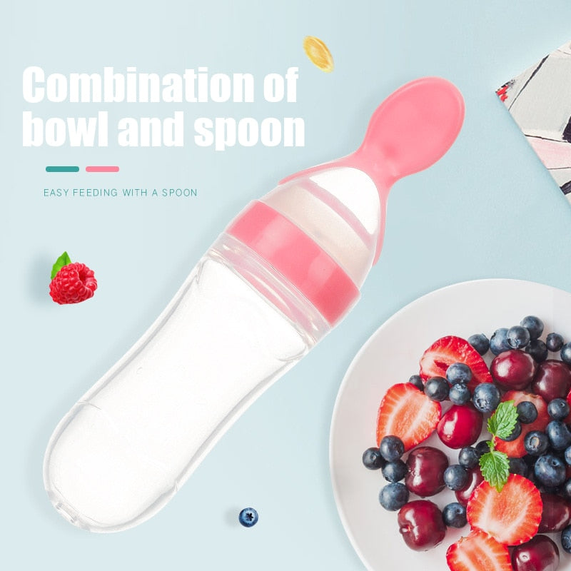 Baby Spoon Bottle Feeder Dropper Silicone Spoons for Feeding