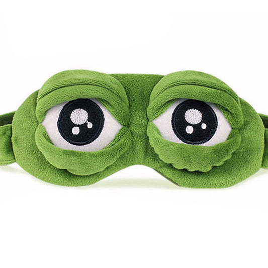 3D Sad Frog Sleep Mask Natural Sleeping Eyeshade Health Product
