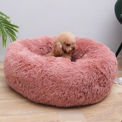 Round Long Plush Super Soft Pet Mat Comfortable Kennel
