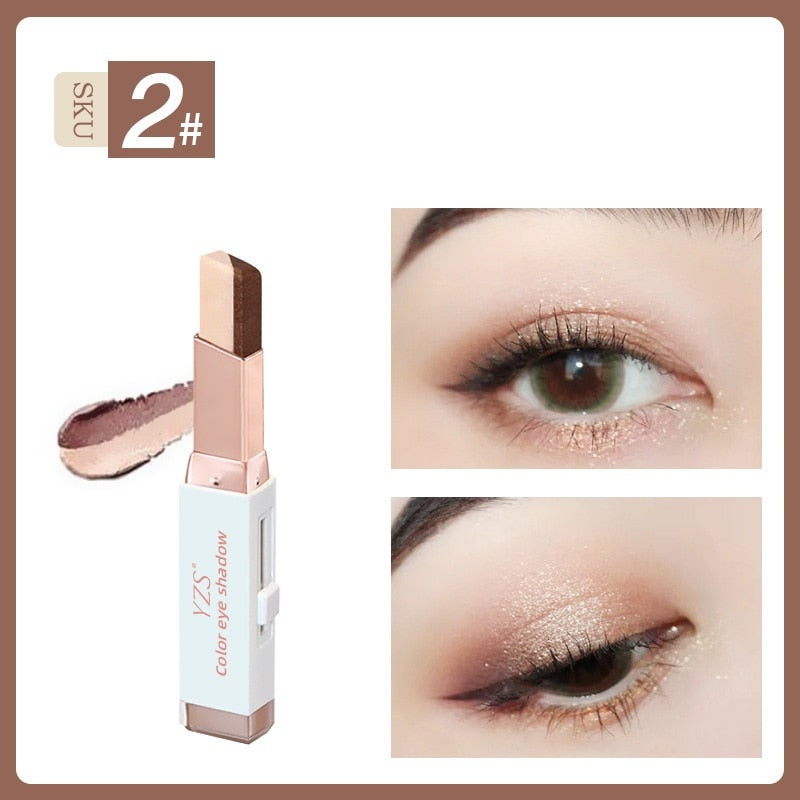 Beauty Cosmetics Two Tone Eyeshadow Bar Makeup Eyeshadow