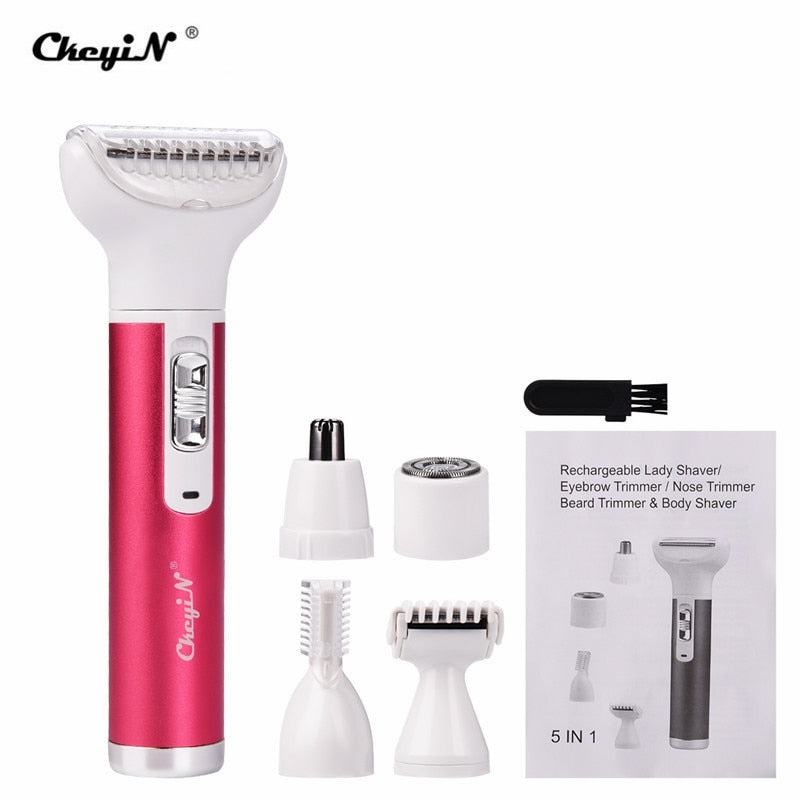 Beauty 5 in 1 Electric Hair Remover Rechargeable Lady Shaver