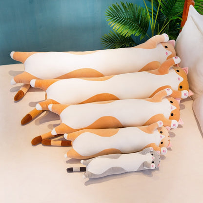 Soft Cute  Plush  Long cat pillow Cotton doll toy