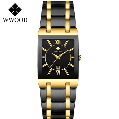 Gold Watch Men Square Mens Watches