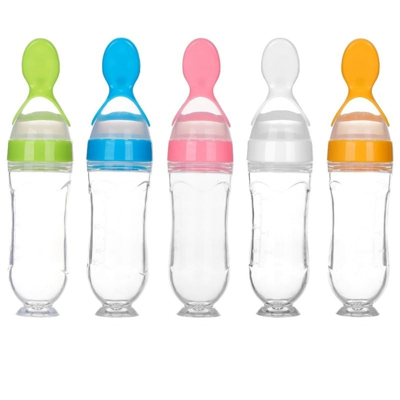 Baby Spoon Bottle Feeder Dropper Silicone Spoons