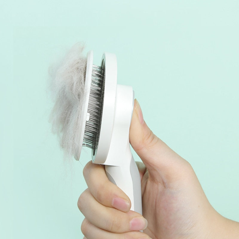 Self Cleaning Slicker Brush for Dog and Cat Removes Hair Massages