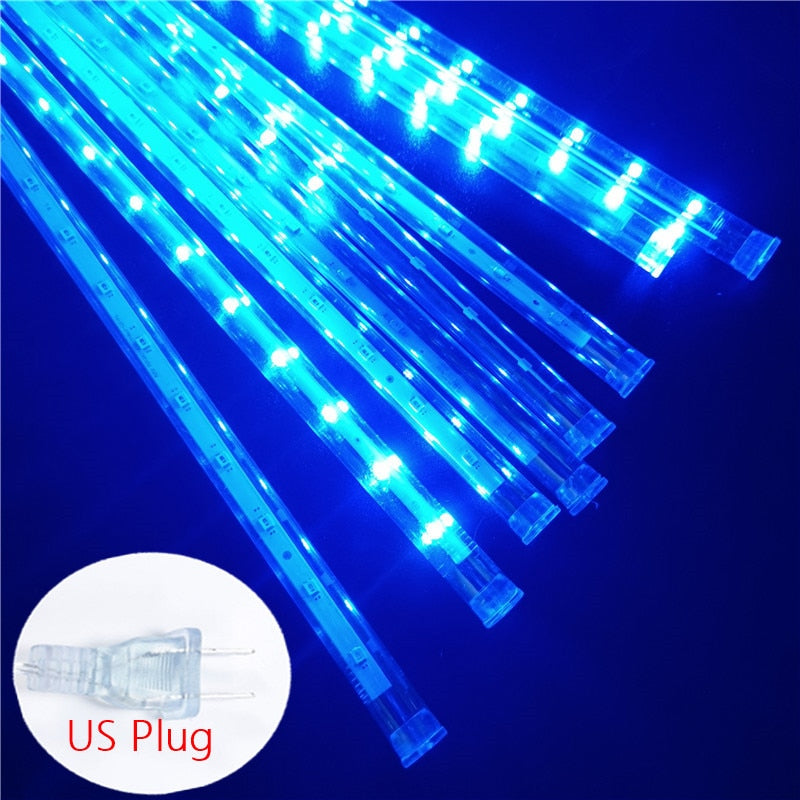 8 Tubes Meteor Shower Rain Led String Lights Street Garlands