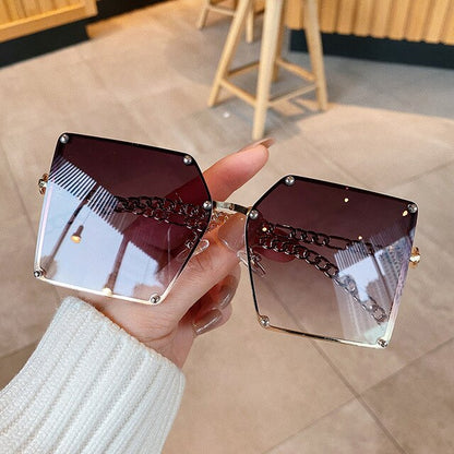 New Fashion Super Large Gradient Sunglasses