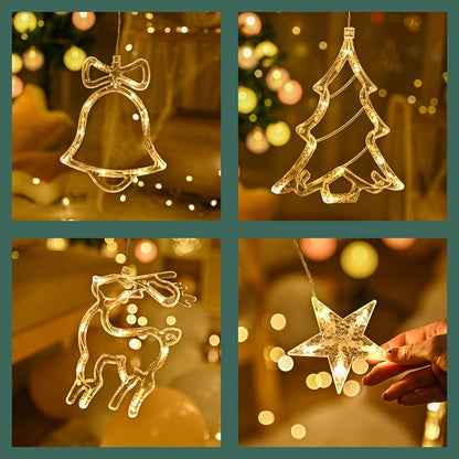 LED Deer Bells Curtain Light EU US Christmas Garland