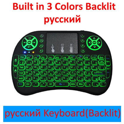 3 Colors Backlit i8 Mini Wireless Keyboard
