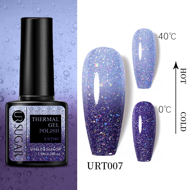 Beauty Thermal Ultra-thin Glitter 3 Colors Soak Off Nail Art Gel