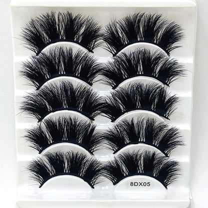 Beauty 8 pairs mink eyelashes 3D dramatic false eyelashes