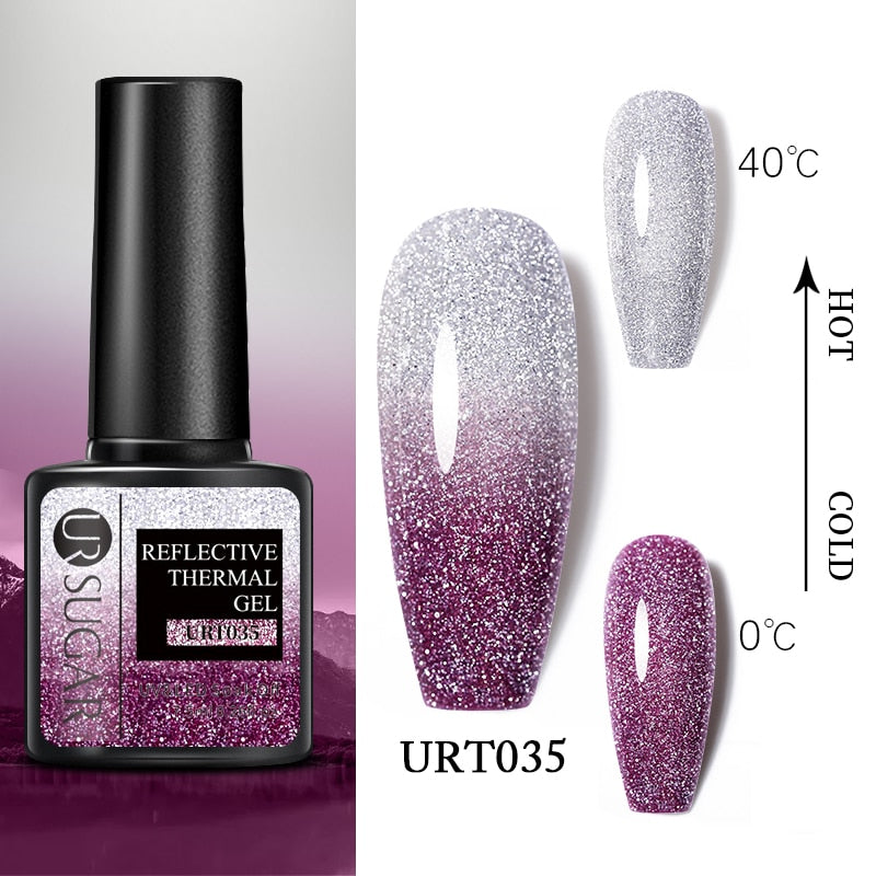 Beauty Thermal Ultra-thin Glitter 3 Colors Soak Off Nail Art Gel