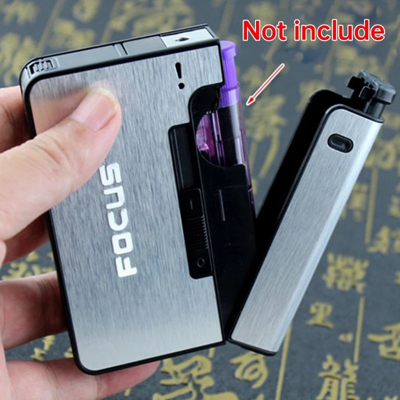 Portable Automatic Cigarette Case Metal Box