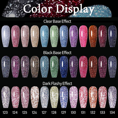 Beauty Sparkling Gel Nail Polish Reflective Glitter Nail Gel