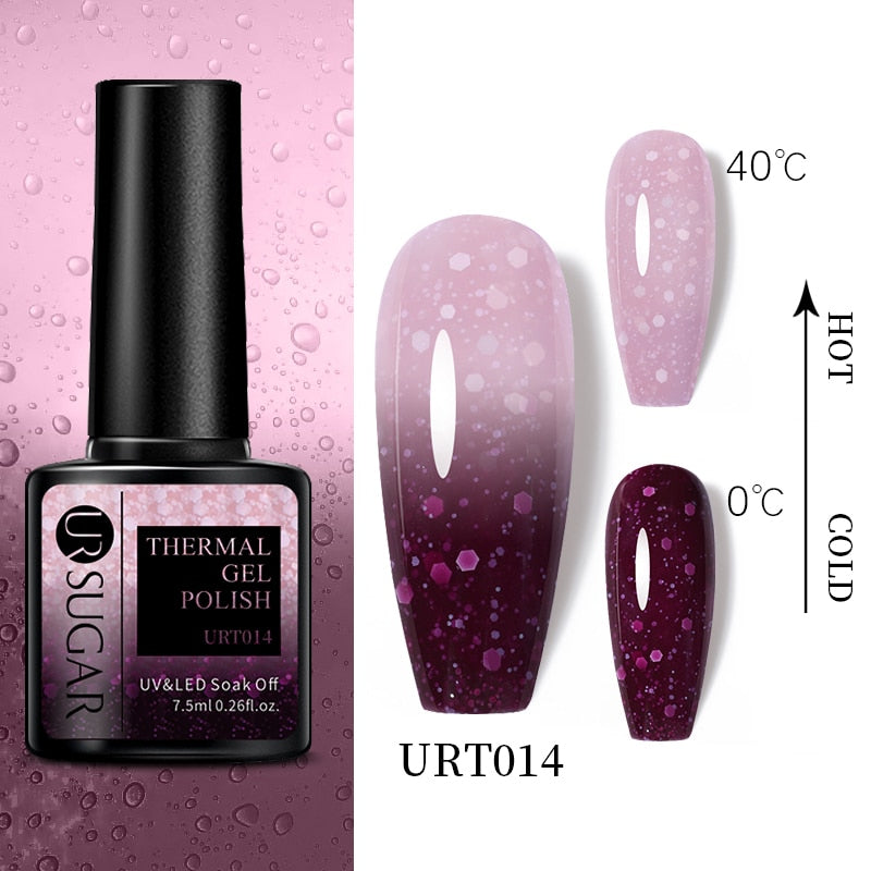 Beauty Thermal Ultra-thin Glitter 3 Colors Soak Off Nail Art Gel