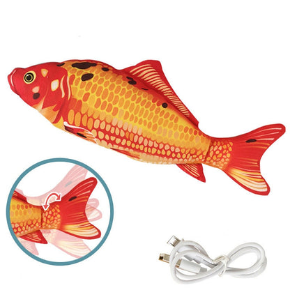 Pet Soft Electronic Fish Shape Cat Toy Electric USB Charging Simulation