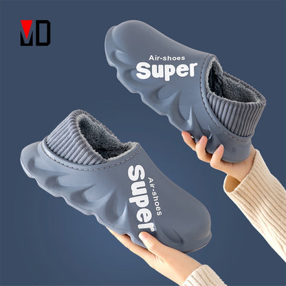 New Winter Slippers Warm Men Shoes Waterproof Couples