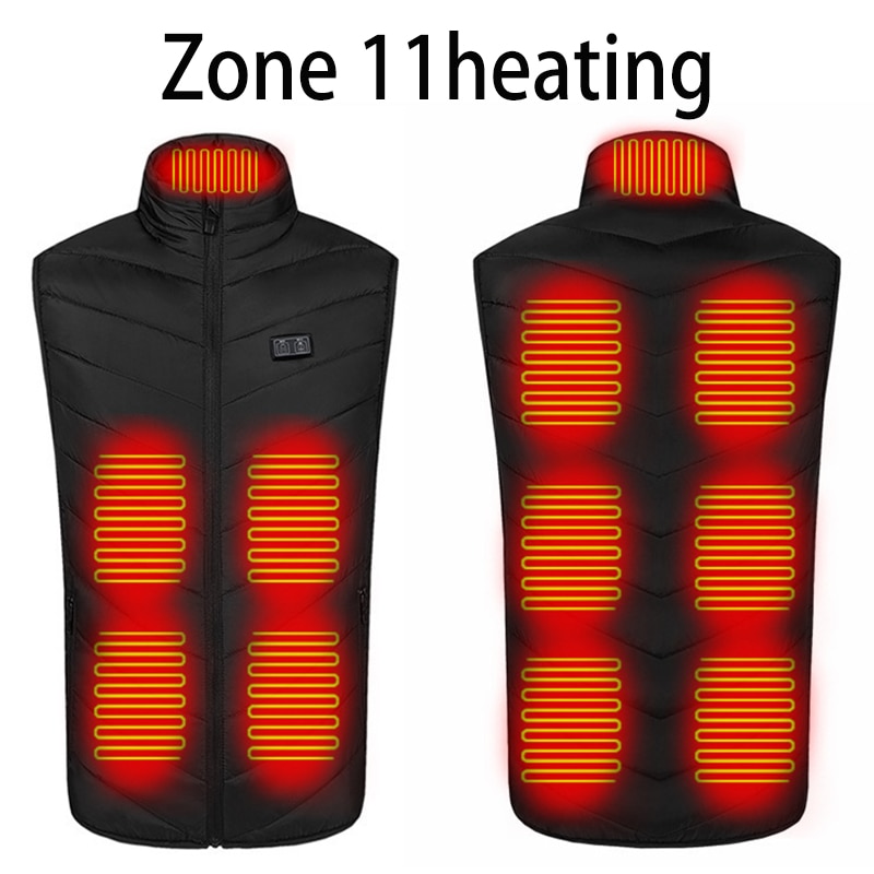 New USB Electric Heated Vest Winter Smart Heating Jackets