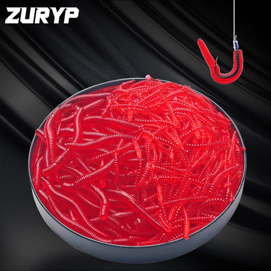20 pieces to 100 pieces Lifelike Red Worm Soft Lure Earthworm
