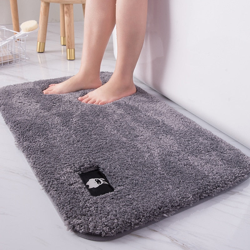 High-hair bathroom toilet door absorbent floor mat