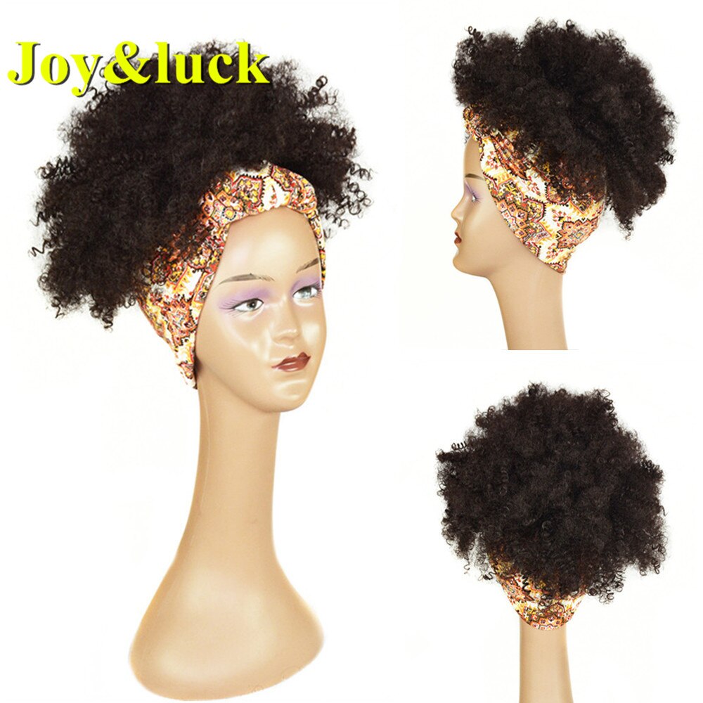 Beauty Synthetic  Headband Wig African Women Turban Wig