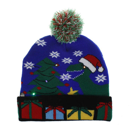 New Year LED Knitted Christmas Hat Beanie