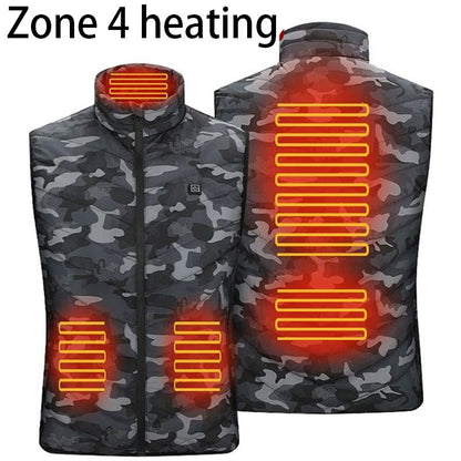 New USB Electric Heated Vest Winter Smart Heating Jackets