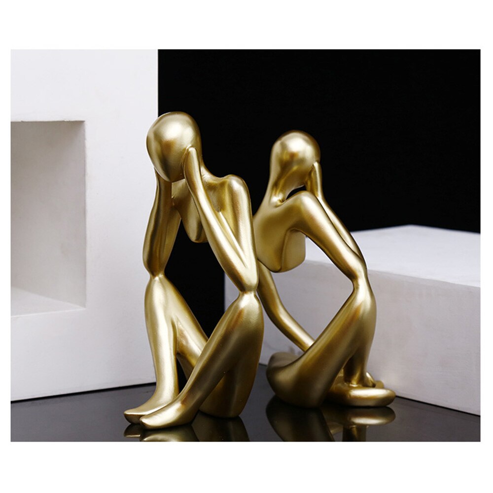 Forgetive Resin Statues Creative Abstract Thinker