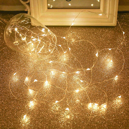 LED Outdoor Light String Fairy Garland Battery Power