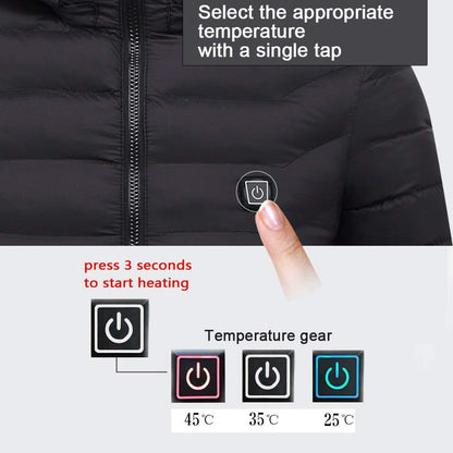 Heated Vest Jacket Washable Usb Charging Hooded