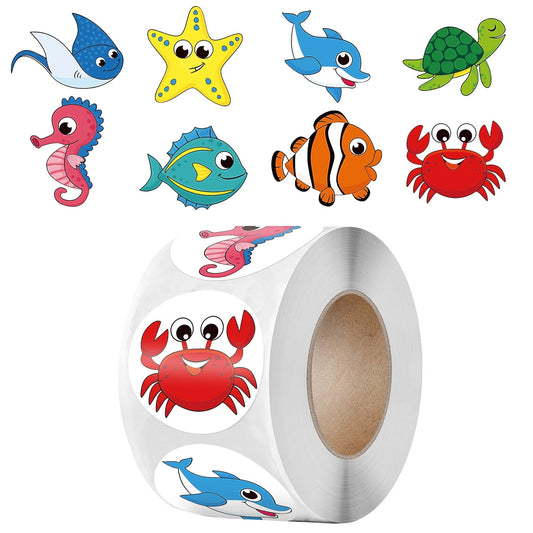 Cute Cartoon Starfish Stickers Children Reward Label